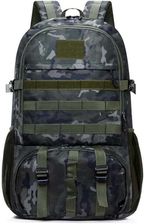 Tactical Backpack Military Molle Hiking 36-55L Tactical camouflage outdoor sports camouflage bag hiking black camouflage