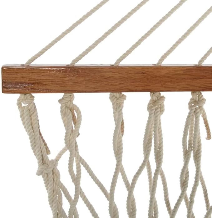 Original Pawleys Island 14OC Original Deluxe Cotton Rope Hammock with Free Extension Chains &amp Tree Hooks Handcrafted in The USA Accommodates 2 People 450 LB Weight Capacity 13 ft. x 60 in.