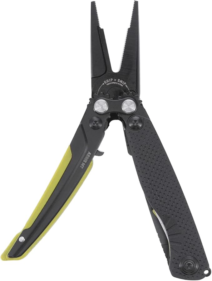 SOG Aegis MT Lightweight Compact Multi-Tool for Outdoor Use with Stainless Steel Clip-Point Blade and Pliers Black/Moss