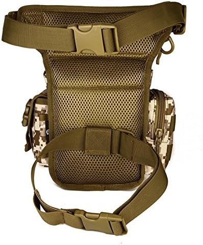 Unistrengh Multi-Purpose Military Tactical Drop Leg Sling Bag Walking Man Tool Thigh Waist Belt Pack Paintball Airsoft Motorcycle Riding Camera EDC Pouch (Desert Camo)