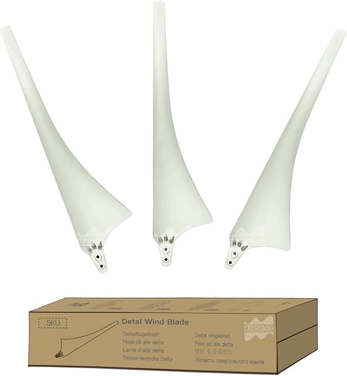 630 mm Delta wing High Strength Carbon Fibers Blade Nylon Fiber Wind Turbine Generator Blade for Horizontal Wind Turbine Generator Windmill Accessories 100w 200w 300w 400w 500w 600w 800W DIY Blades