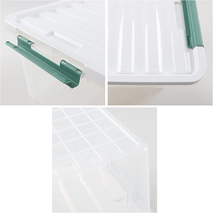 6-Pack 35 L Plastic Storage Box Latch Storage Box with Lids