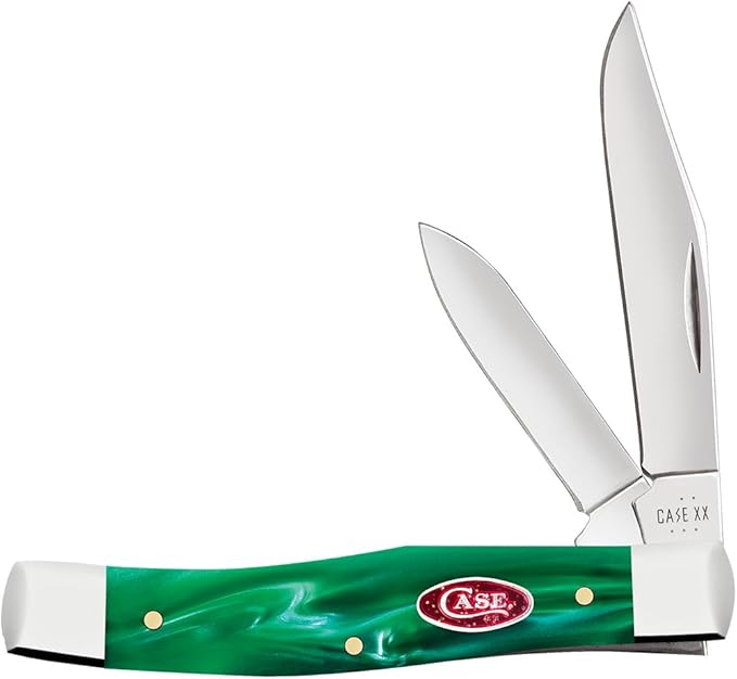 Case XX WR Pocket Knife Jack Knife Kirinite Green Pearl Item #24413 (102032 SS) Length Close: 3 5/8 inches