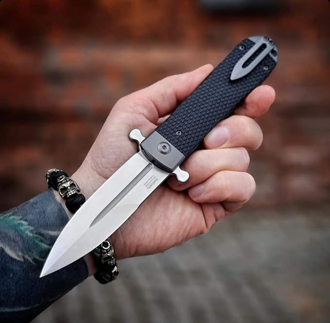 Ganzo Firebird Adimanti Samson-GR Folding Pocket Knife Razor Sharp D2 Steel Blade Ergonomic G10 Anti-Slip Handle with Clip Hunting Fishing Camping Gear Outdoor Flipper EDC Pocket Knife (Green)