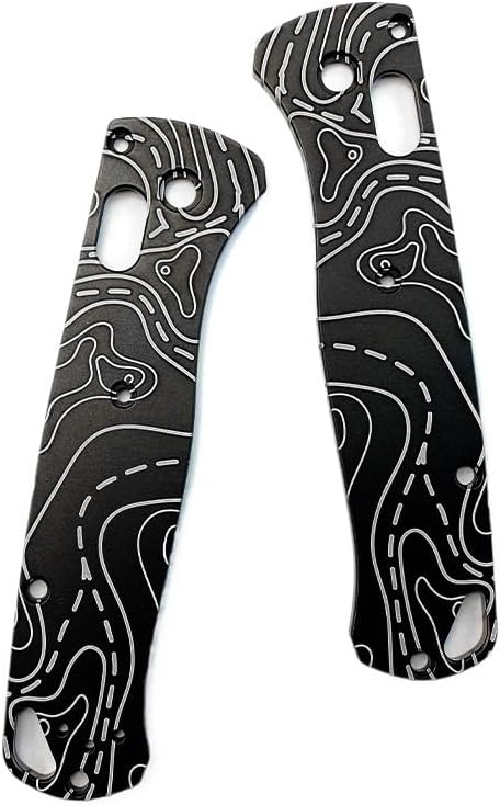 1 Pair Custom Anodized Aluminum Alloy Scales Handle Fits for Bugout 535