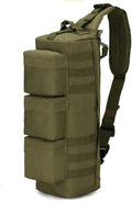 Sunnystacticalgear Outdoor Sports Hiking Sling Bag Shoulder Pack Camouflage Tactical Molle Assault Combat Bag - Green