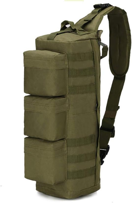Sunnystacticalgear Outdoor Sports Hiking Sling Bag Shoulder Pack Camouflage Tactical Molle Assault Combat Bag - Green
