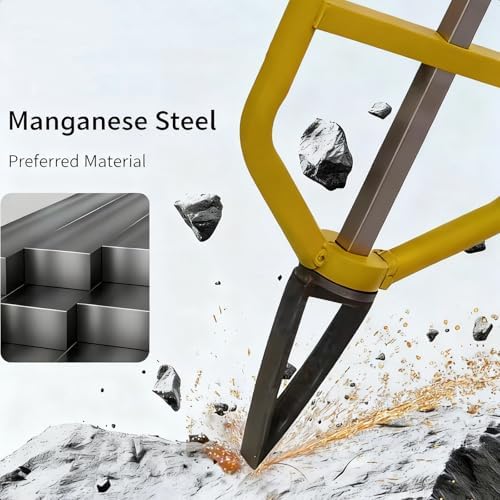 Manual Log Splitter Inertia Wedge Axe for Outdoor Wood Splitting Firewood Kindling Tool for Camping and Home Use Wilderness Survival (L)