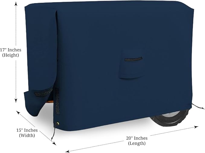 Covers &amp all Outdoor Generator Cover 12 Oz Waterproof UV &amp Weather Resistant Universal Portable Equipment Machinery Storage Protector with Air Vents Velcro &amp Drawstrings (20L x 15W x 1