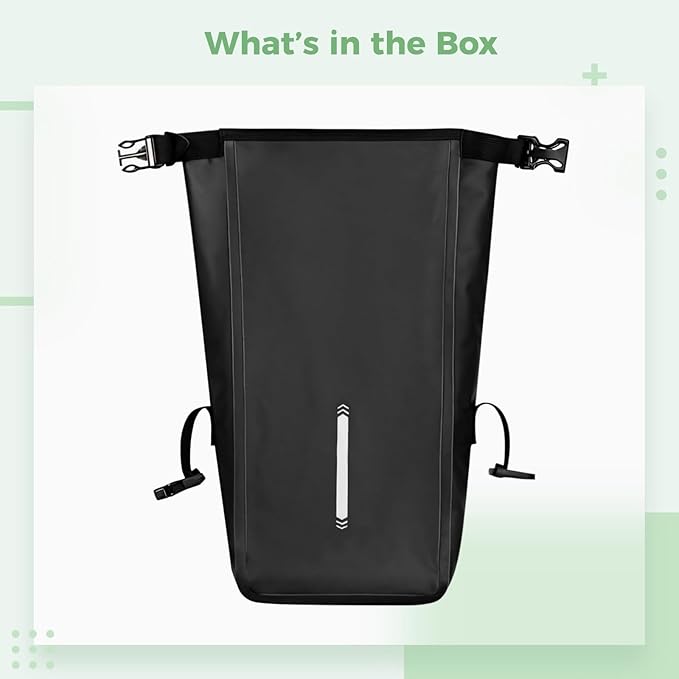 Bike Front Fork Waterproof Bag 6 L Quick Release Dry Bag Sturdy Nylon with Reflective Details Easy Access for Commuting and Outdoor Adventures