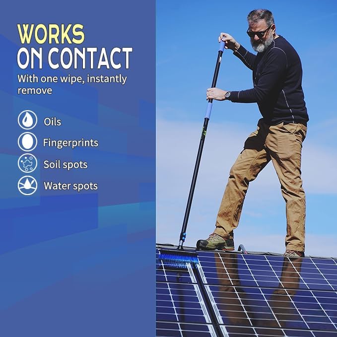 Solar Panel Cleaner Super Industrial Grade Concentrated Solar Panel Cleaning - Fast Dry Remove DirtDustDroppingsOilsFingerprintsWater Spots (3.8 KG)