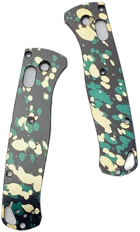 1 Pair Aluminum Scales Fits for Bugout 535 DIY Making Accessory Camouflage Oxidation Handle Patch Replacement