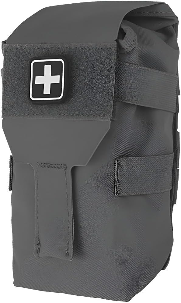 Small Vertical First Aid Kit Tactical Medical Pouch With MOLLE Nylon Emergency Bag For Team Activities Outdoor Games (10x20cm 0.11KG)