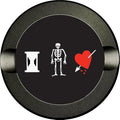 Metal Zyn Container and Holder - Pirate Flags and Booty - Metal Pouch Can - John Phillips Hourglass Skelton Heart