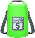 Waterproof Dry Bag 2pcs 5L/10L/15L/20L/30L Outdoor Sport PVC Waterproof Storage Dry Bag for Canoe Kayak Rafting Swimming Travel Kit Sack Backpack for SwimmingBoating(Green 5L)