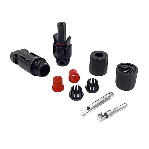 Solar Cable Connectors 600/200/100/40/20/10 Pcs DC Solar Connector 1000V30A Panel Stecker IP67 Waterproof Connectors Kit for PV/MC Cable 2.5/4/6mm2(10pcs(5pairs))