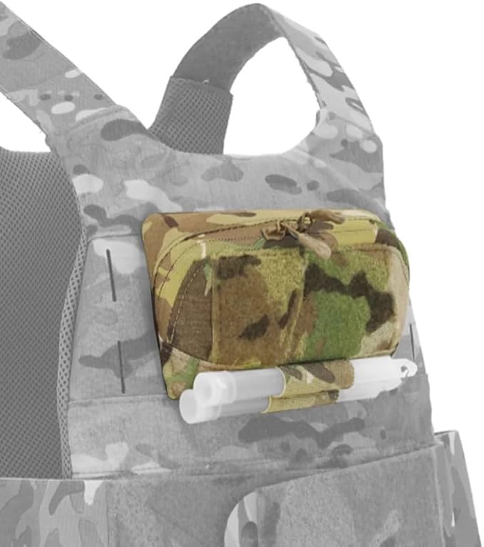 Tactical Vest Plate Carrier MOLLE Adapt Admin Panel Pouch Chest Expansion Sub Bag Utility Map Pouch Airsoft Vest