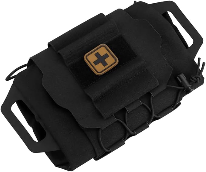 SABADO Rapid/Quick Deploy First Aid Kit Pack Tactical IFAK Pouch Two-Piece System Med Roll Carrier Hypalon Handle Outdoor Sport Hunting Bag