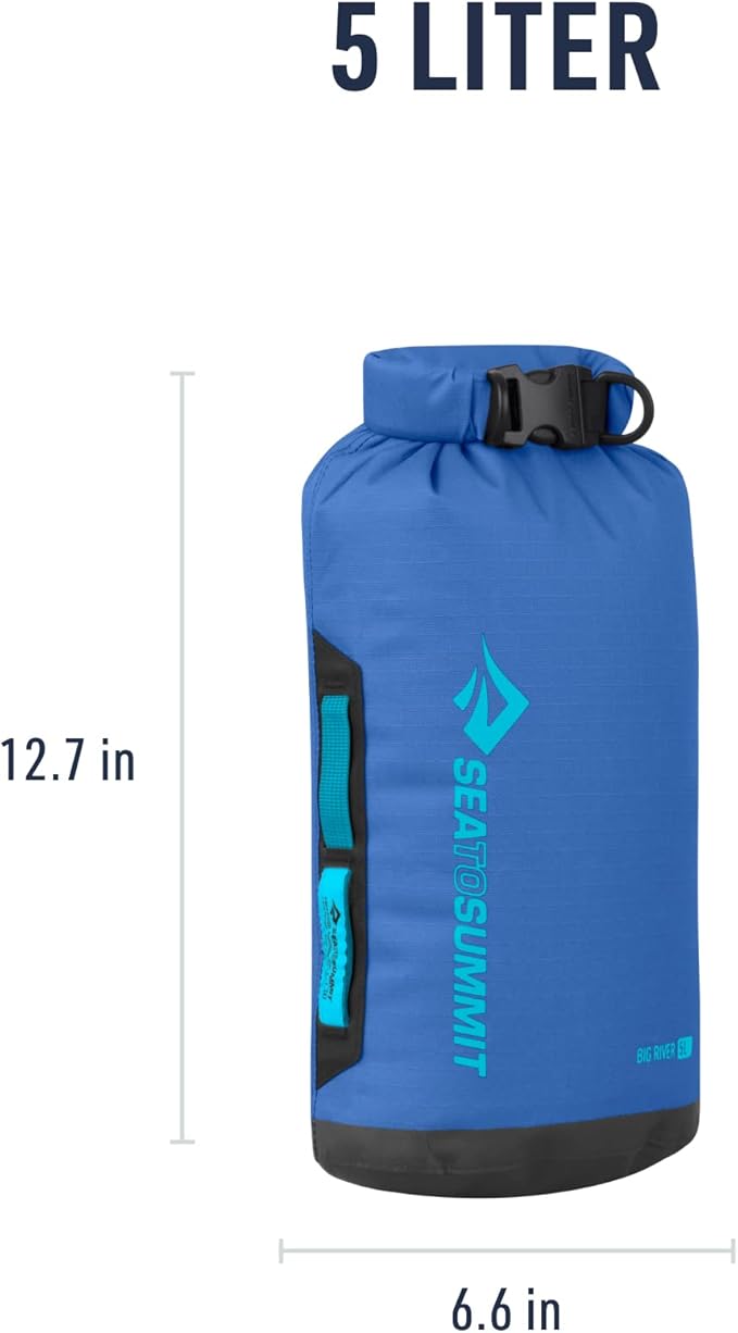 Sea to Summit Big River Dry Bag Heavy-Duty Dry Storage 5 Liter Surf Blue