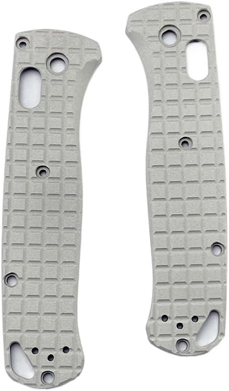 1 Pair Custom Aluminum Alloy Scales Fits for Bugout 535 Non Slip Handle Patch DIY Accessory(Gray)