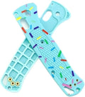 1 Pair Scales Fits for Bugout 535 CNC Nylon Plastic Handle Patch Replacement in Blue Color