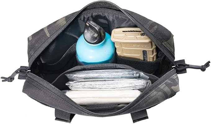 EXCELLENT ELITE SPANKER Tactical Drop Dump Pouch Molle Tool Pouch with Hook &amp Loop Carrying Kit Bag for Tactical Vest Chest Rig