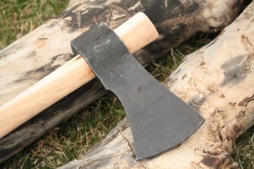 Hand-Forged Camping Tomahawk with Hammer Poll – Throwing Hatchet &amp Camp Axe with Wood Handle – Durable Beautiful Steel Construction