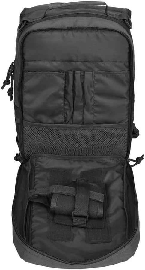 REEBOW GEAR Tactical Sling Bag Pack w/Gun Holster Small Military Rover Shoulder Sling Pack Molle Assault Range Bag Everyday Carry Diaper Bag (Style 07-Black)