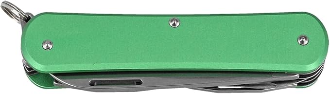 Fox Knives Vulpis FX-VP130-F4 Slipjoint Folding Knife 4-in-1 Multitool 2.17in Blade Bottle Opener Can Opener Flat Head Screwdriver Scissors - Compact Versatile Minimalist Pocket Knife (OD Green)