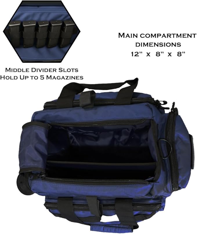 Exos Tactical Range Bag - Medium Size Range Bag for Shooting - Gun Case for Handguns Ammo Storage Tactical Backpack Molle Webbing Free Subdued USA Patch