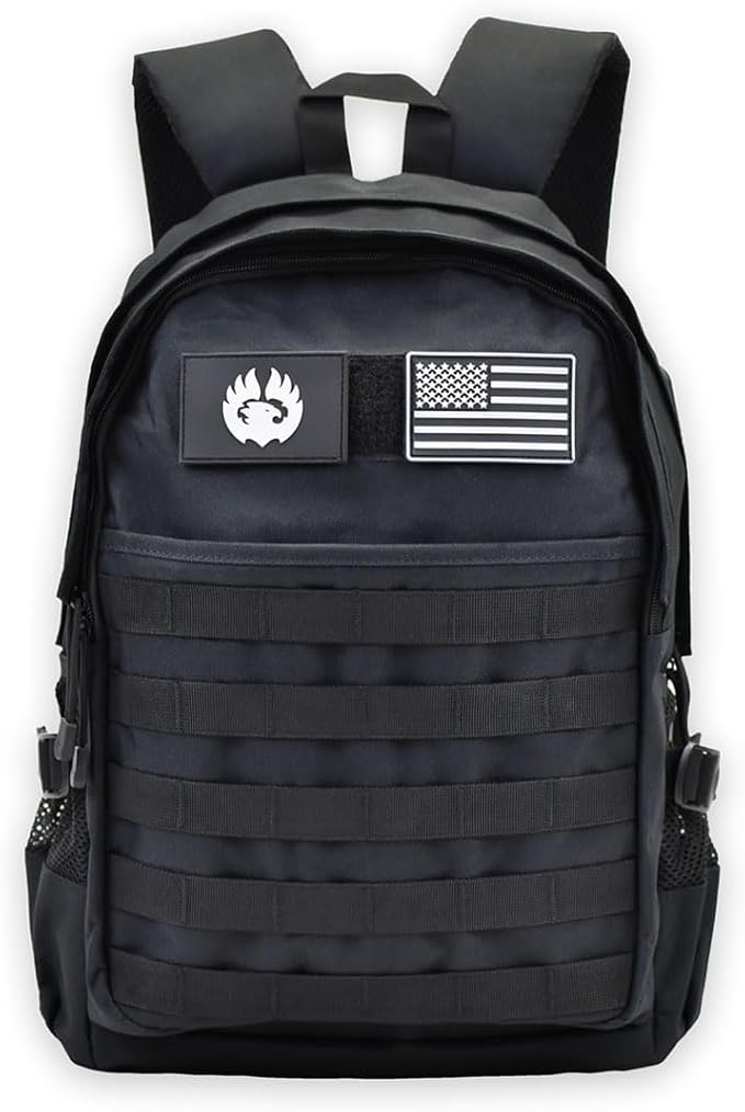 TORCH 30L Backpack Urban Tactical Outdoors MOLLE Bag for Every Day Carry fits 15” Laptop Airline Approved V2 (Black)