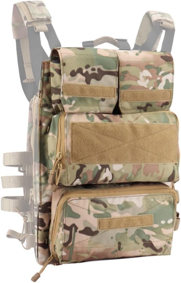 ACEXIER Tactical Zip-on Panel Zipper-on Pouch Hunting Bag Airsoft Molle Plate Carrier for A.VS-JPC 2.0 Vest