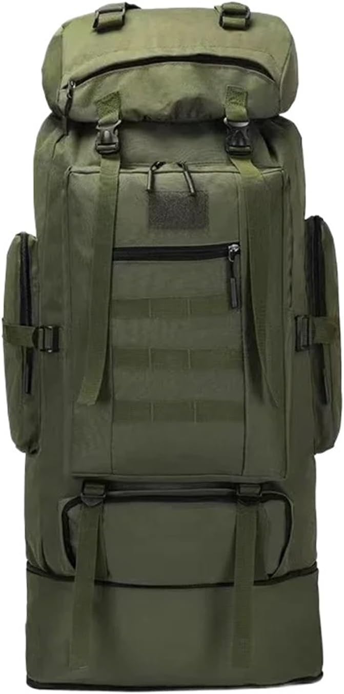 80L/100L Mountaineering Tactical Backpacks Outdoors Hiking climbing Camping Travel Bags(Green(100L))