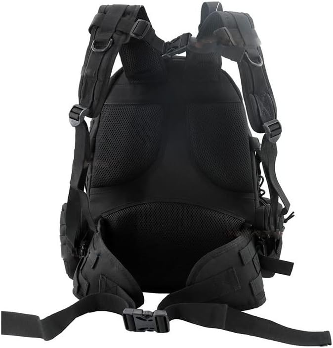 Outdoor Sports Pack Hiking Bag Tactical Rucksack Camo Knapsack Combat Camouflage Tactical Molle Backpack - Black