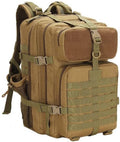 Outdoor Sports Pack Hiking Bag Rucksack Knapsack Combat Camouflage Tactical Backpack- Tan