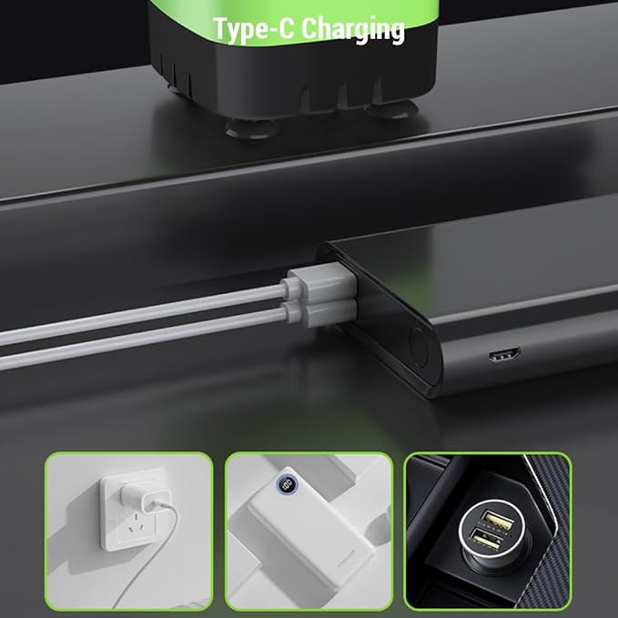 ACAGALA Portable Camping Shower Pump Rechargeable Electric Shower Pump with Intelligent Digital Display
