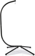 ONCLOUD Hanging Chair Stand Only | 400 LBS Heavy Duty C Frame Swing Stand Elegant Solid Steel Hammock Chair Stand Weatherproof for Indoor/Outdoor Fits Egg Chairs &amp Macrame Hanging Chairs