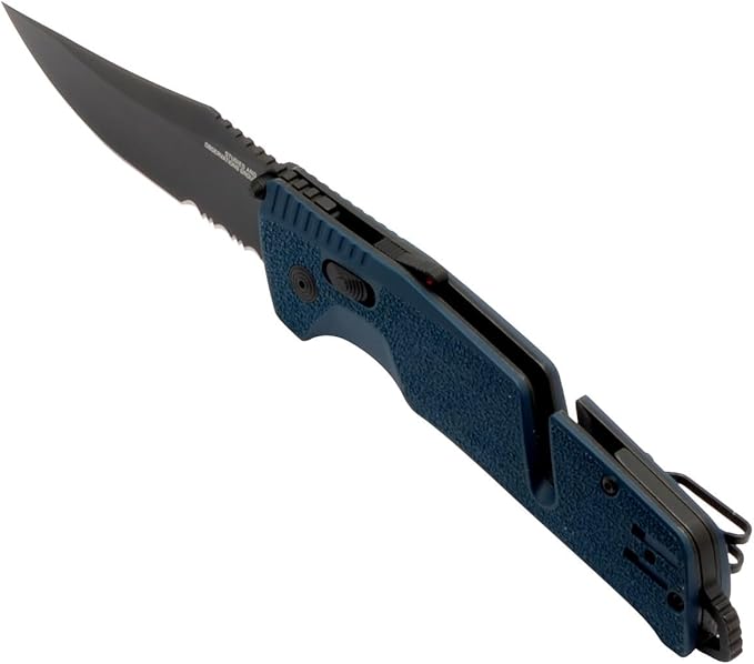 SOG Trident at Ambidextrous Professional Partially Serrated Folding Knives | Heat-Treated CRYO D2 Stainless Steel Blade