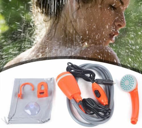 Outdoor Shower Head Portable Shower Camping Shower Outdoor Camping Shower Pump Efficient Shower Adjustable Water Flow Suitable for Camping Garden Watering Pet Cleaning