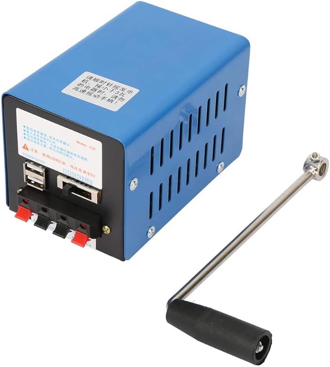 USB crank generator hand crank power generator portable mobile emergency power generator manual power supply emergency charger for camping outdoor garden generators