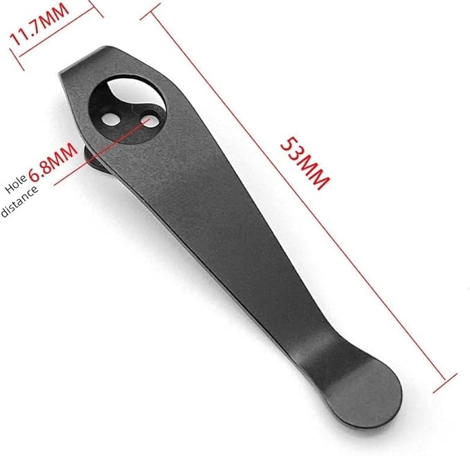 1PC Deep Carry Pocket Clip Fits for Cold Steel Ti Lite 26SP CNC Titanium Back Clip