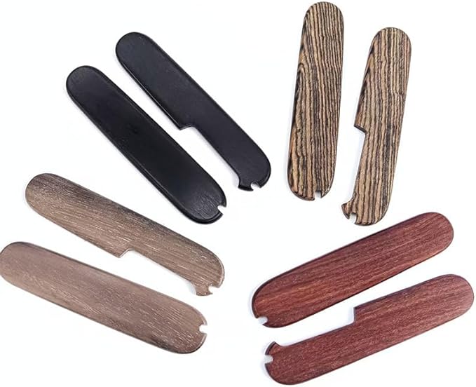 2-Piece Set Solid Wooden Scales Handle Blank DIY Replacement Fits for 91MM