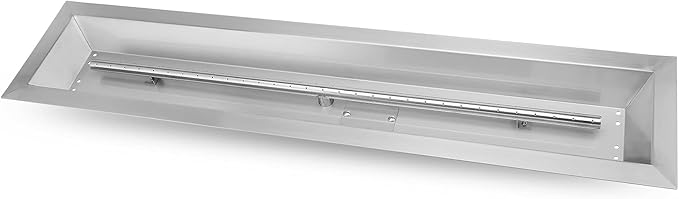 Stanbroil 36 by 6-Inch Drop-in Linear Fire Pit Burner 304 Stainless Steel Natural &amp Propane Gas Firepit Insert for Fire Pit Table Indoor Outdoor 65000 BTU Max