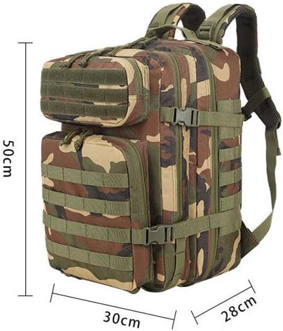 Hiking Backpack Oxford Military Camouflage Backpack for Backpack for Work、School、Camping、HuntingSize：50 * 30 * 28cm(Green)