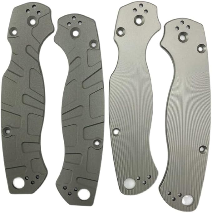 1 Pair Custom Titanium Alloy Scales Fits for C81 Paramilitary 2 CNC Non Slip Handle Patch DIY Accessory