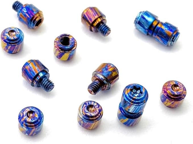 2 Sets Custom Thumb Stud Fits for Bugout 535 Titanium Damascus Push Nail Screw DIY Replacement Accessory