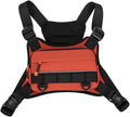 Genérico Front Chest Bag Camping Vest Backpack Compatible for Men Women Running Tactical Pack Sports Outdoor Cycling fishing(Orange)