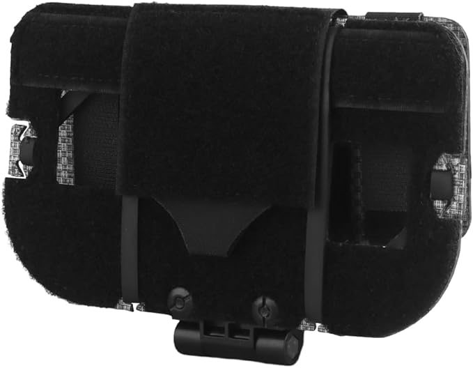 Let Me Be Airsoft Plate Carrier Molle Phone Carrier Outdoor Lightweight Navigation BoardWide Angle Foldable Phone Holder Chest Rig Hovering Mount Tactical Vest Accessory (Black)