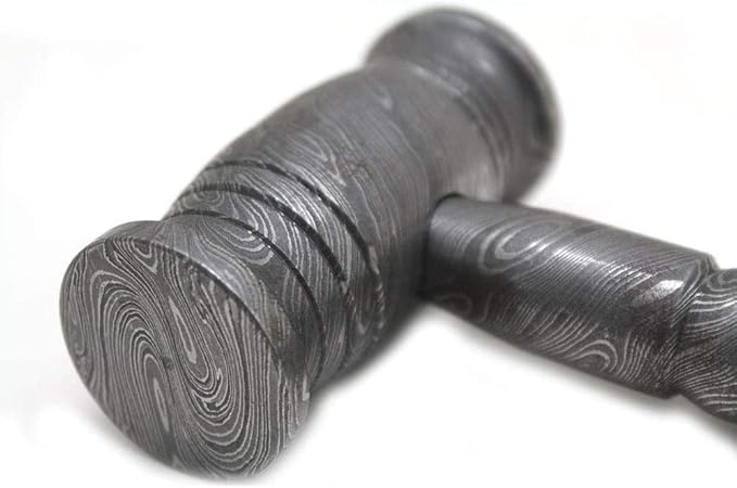 Medieval Warrior Exclusive Full Damascus Steel Hammer Great Piece of Art Real Heavy Duty Hammer (3)