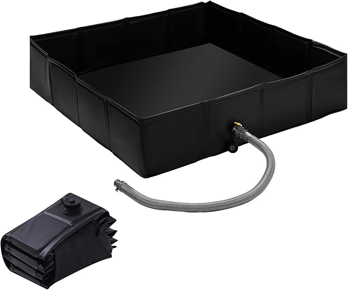 Portable Shower Pan Foldable Shower Base &amp Basin Floor with Detachable Drain Pipe Ideal for RV OutdoorIndoor Shower Stall Enclosures